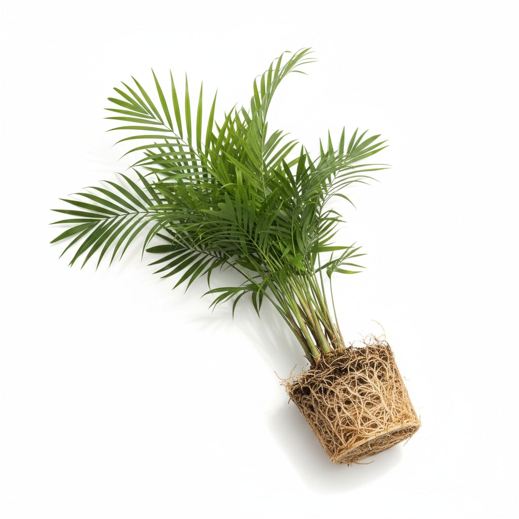 top view of Bella Palm (Chamaedorea elegans) live palm from Divine Roots