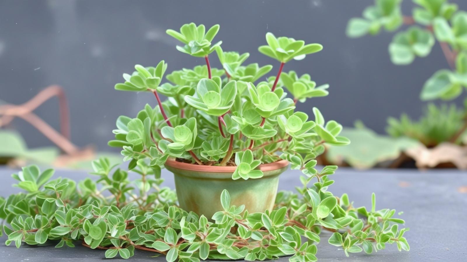 side profile of Sedum Spurium John Creech live succulent from Divine Roots