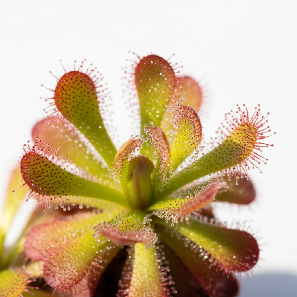 side profile of Sundew Drosera Spatulata live houseplant from Divine Roots