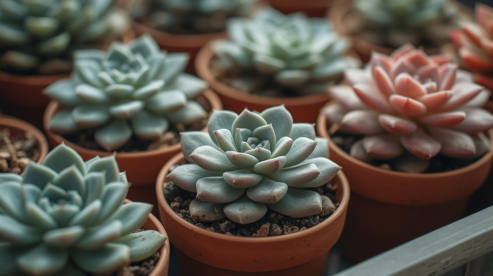 full view of Rosette Shaped Succulent Pack live succulent from Divine Roots