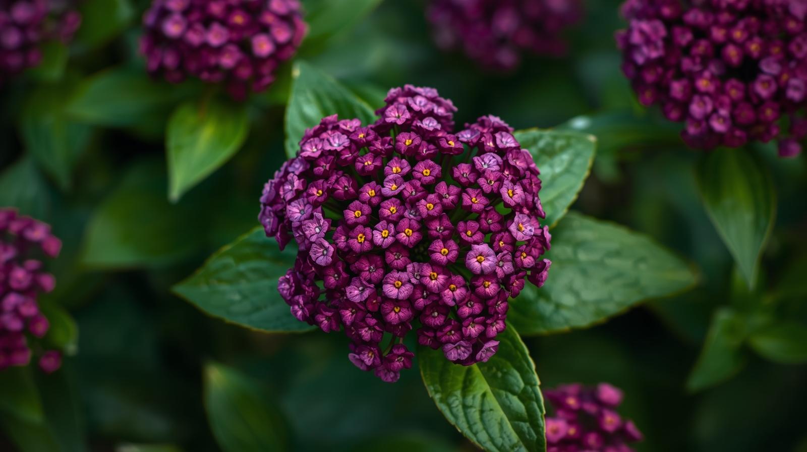 new growth on Lantana camara 'Dark Purple' live houseplant from Divine Roots