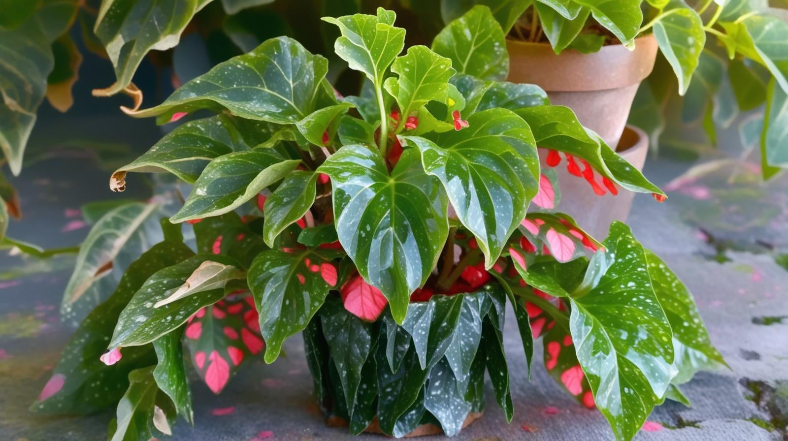 size reference for Angel Wing Begonia Lois Burke Rooted Starter Plant live Begonia from Divine Roots