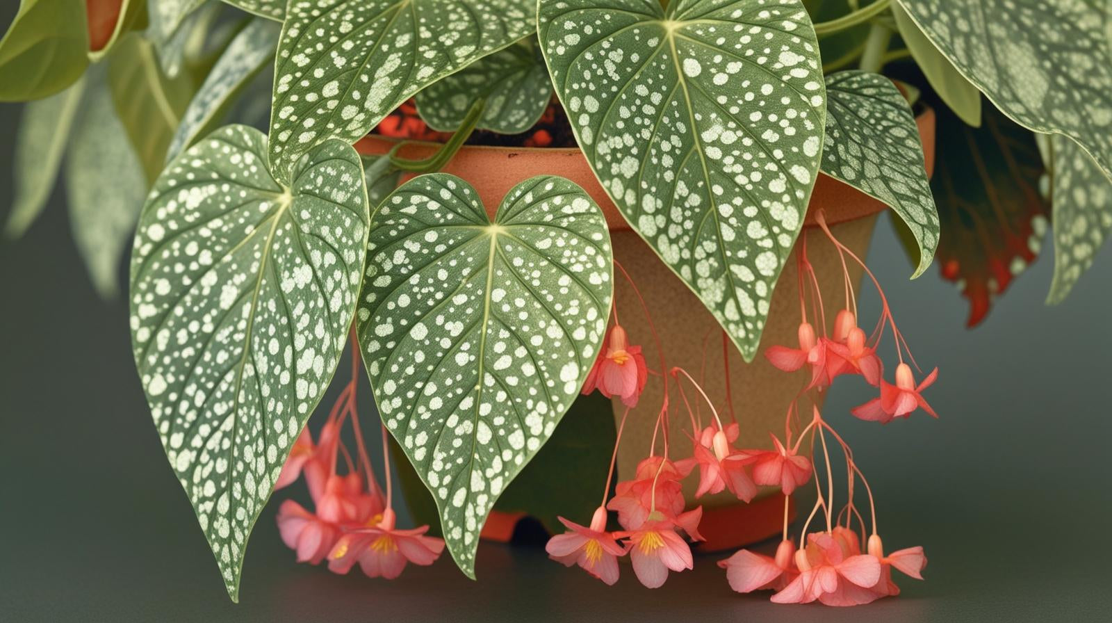 new growth on Angel Wing Begonia Snow Capped live Begonia from Divine Roots
