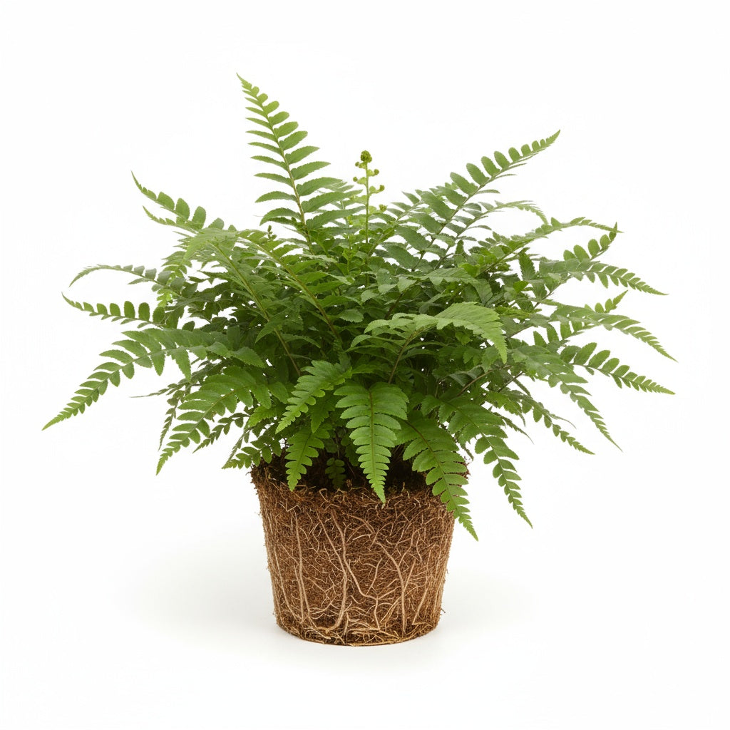 leaf detail of Macho Fern Rooted Starter Plant live fern from Divine Roots