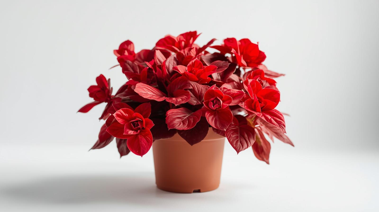 leaf detail of Begonia Double Geneva Red live Begonia from Divine Roots