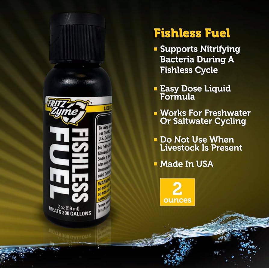 close-up detail of Fritz Fishless Fuel Ammonia Solution for Aquariums – 2 oz live houseplant from Divine Roots