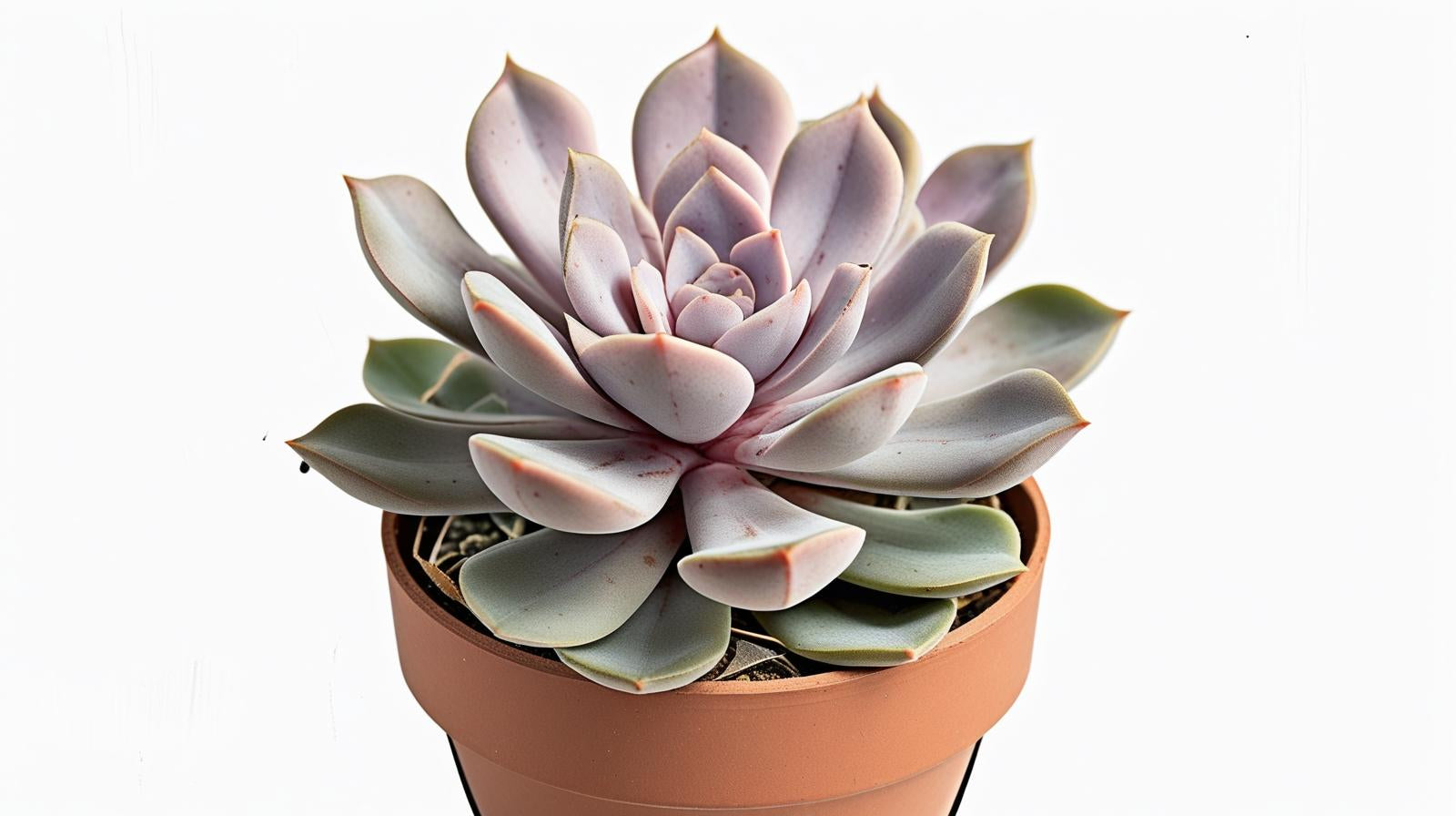 detail shot of Echeveria Perle Von Nurnberg Rooted Starter Plant live succulent from Divine Roots