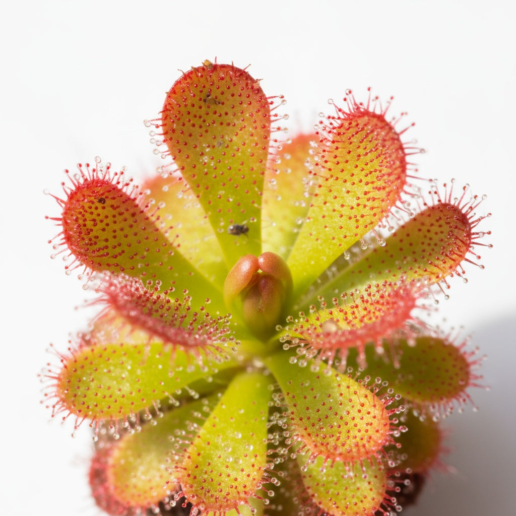 full view of Sundew Drosera Spatulata live houseplant from Divine Roots