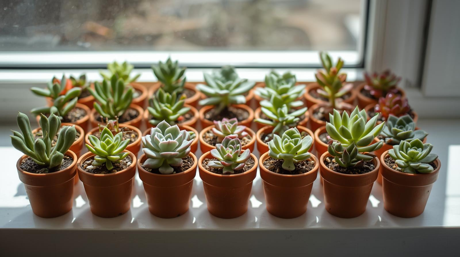 windowsill succulent Divine Roots
