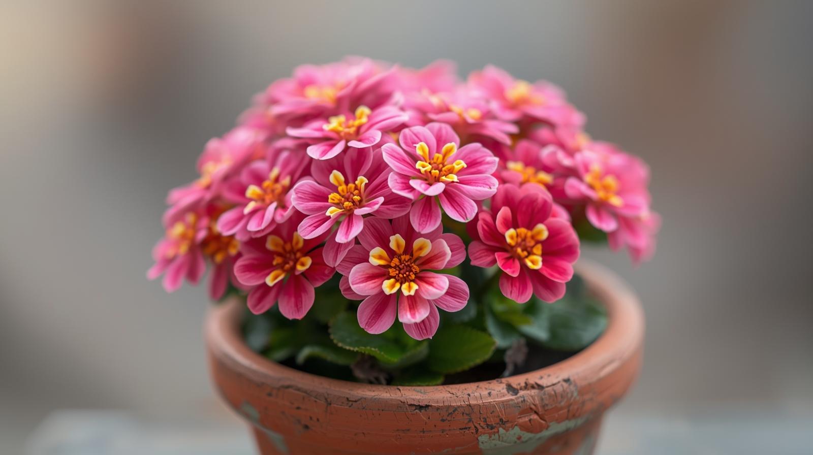 full view of Lantana Wagon Wheel Pink live houseplant from Divine Roots