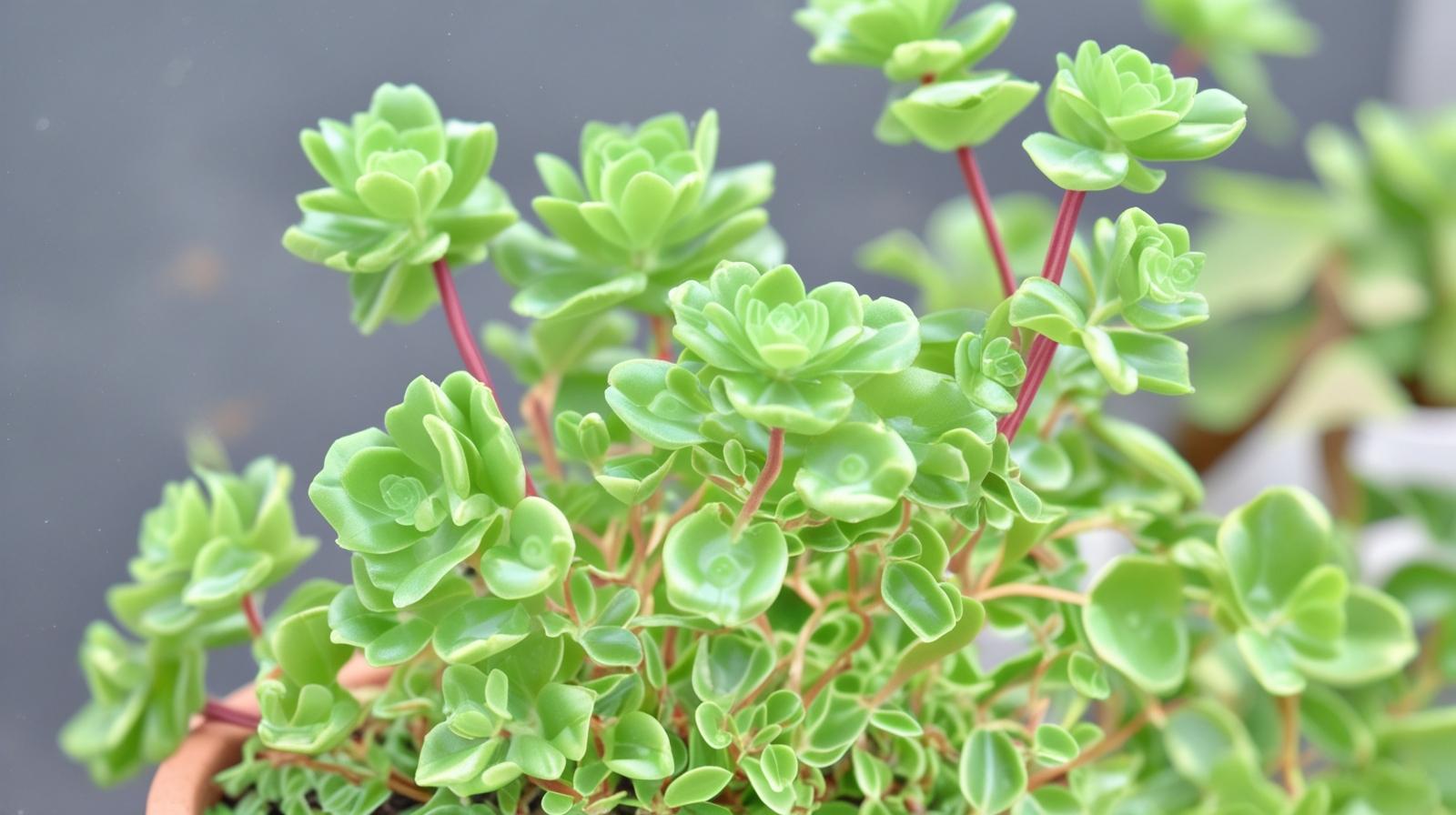 potted Sedum Spurium John Creech Rooted Starter Plant live succulent from Divine Roots