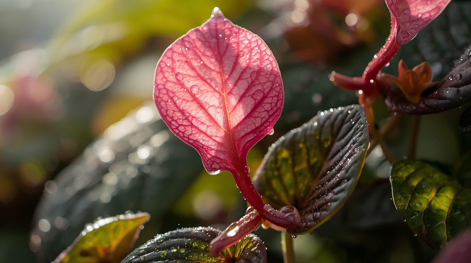 full view of Angel Wing Begonia Sunbrite Pink live Begonia from Divine Roots