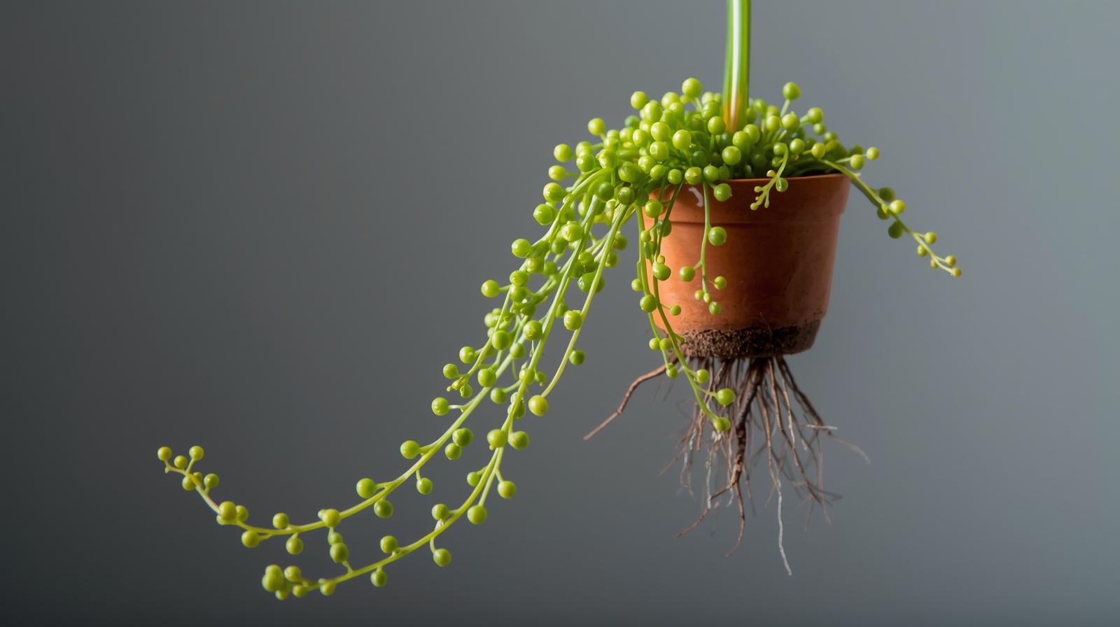 Senecio Rowleyanus String Of Pearls Rooted Starter Plant live succulent from Divine Roots