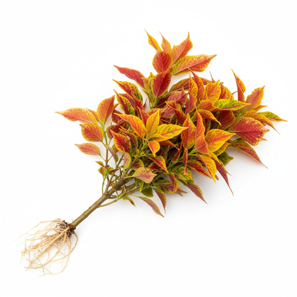 detail shot of Joseph’s Coat “Multi-Color Hedge” (Alternathera sp.) live houseplant from Divine Roots