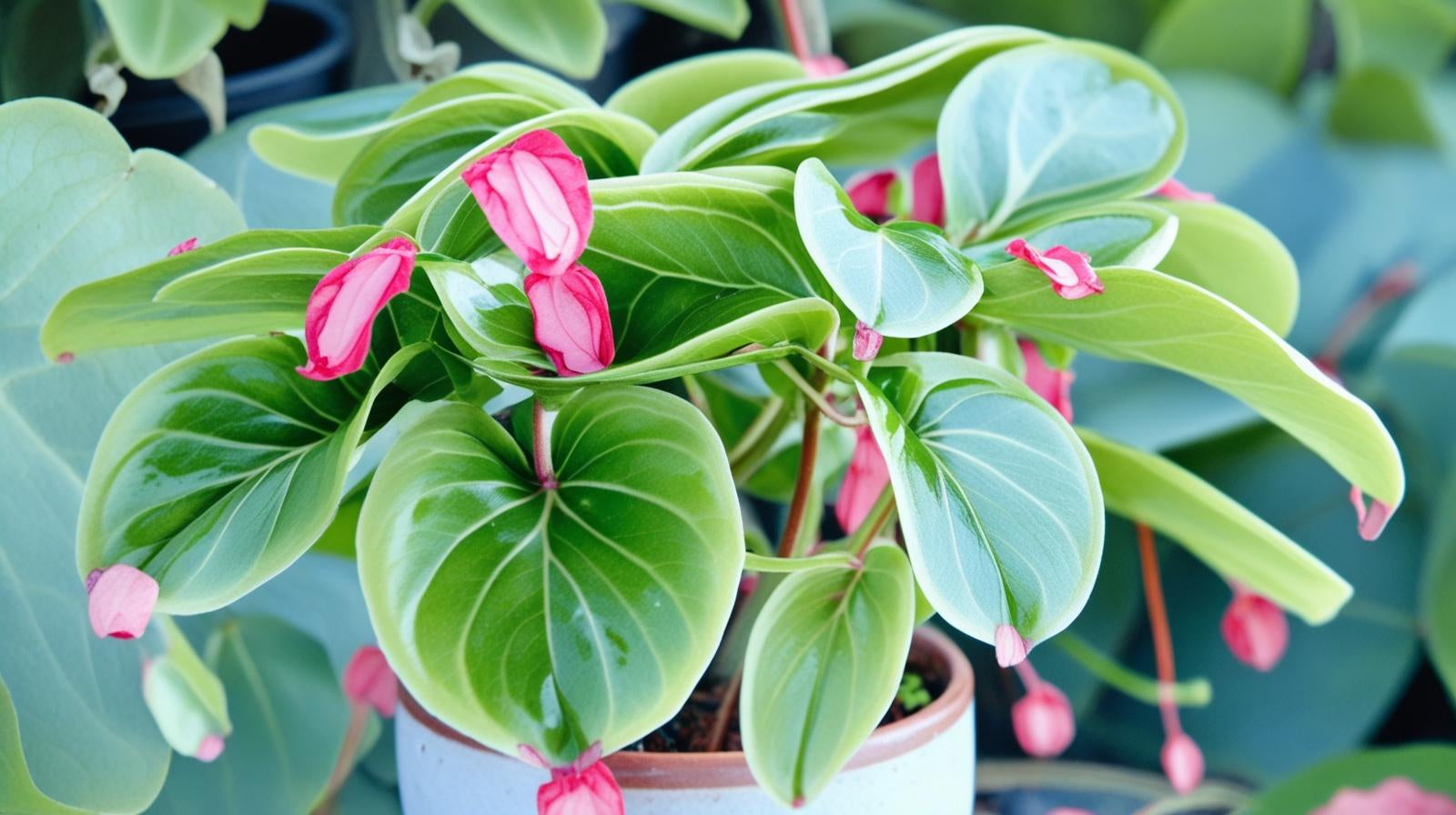 growth pattern of Angel Wing Begonia Sunbrite Pink Rooted Starter Plant live Begonia from Divine Roots