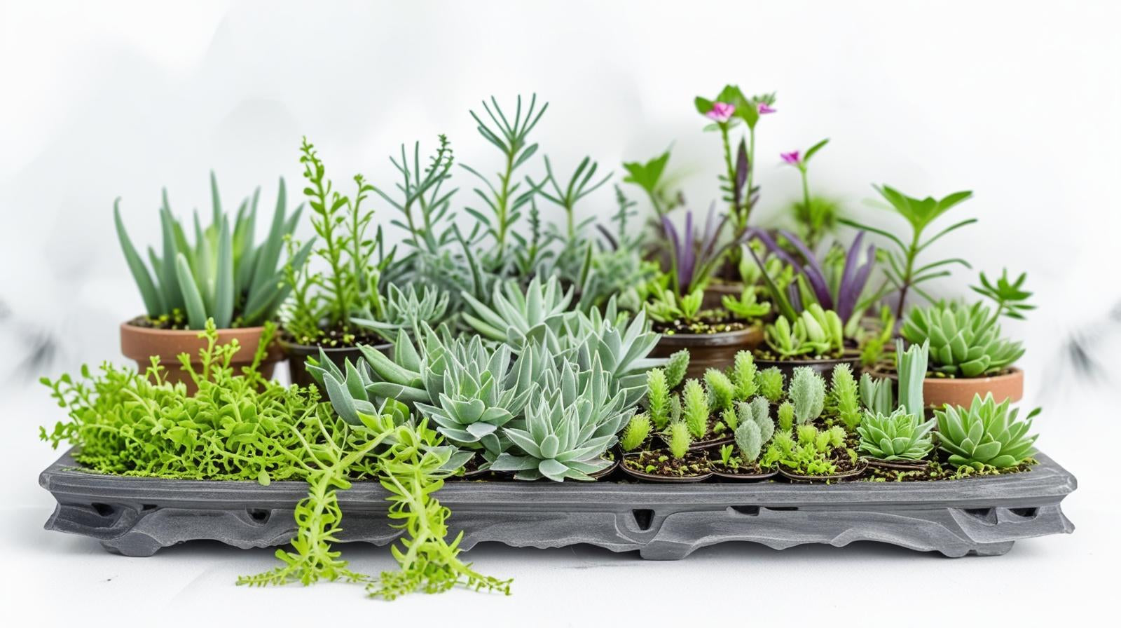 close-up detail of Succulents Trailing Assortment Rooted Starter Plant live succulent from Divine Roots