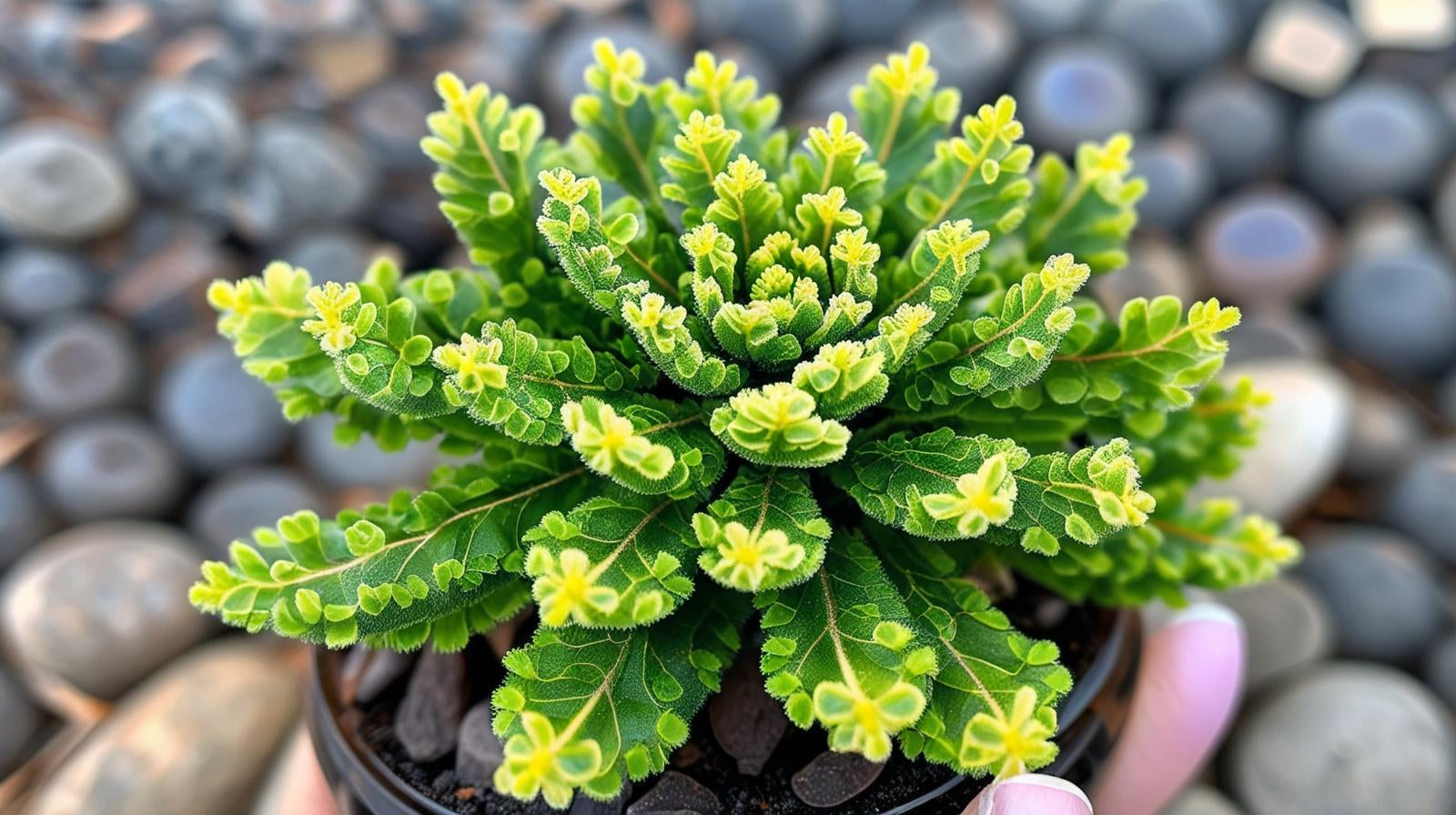 side profile of Sedum Acre Succulent Rooted Starter Plant live succulent from Divine Roots