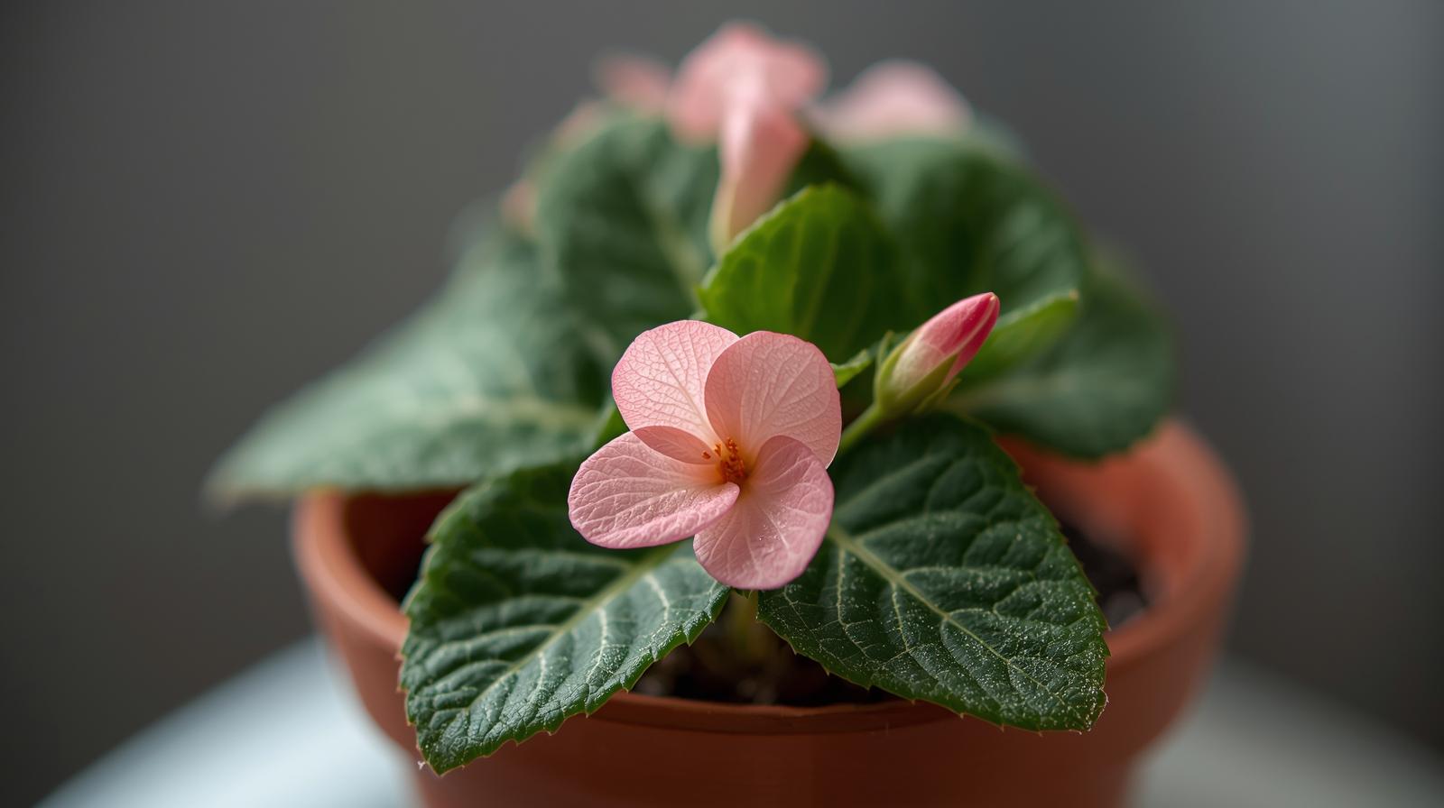 full view of Begonia Double Lady Francis Pink live Begonia from Divine Roots