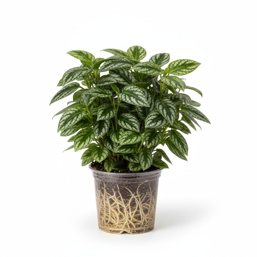 full view of Pilea Cadierei Aluminum Plant live Pilea from Divine Roots